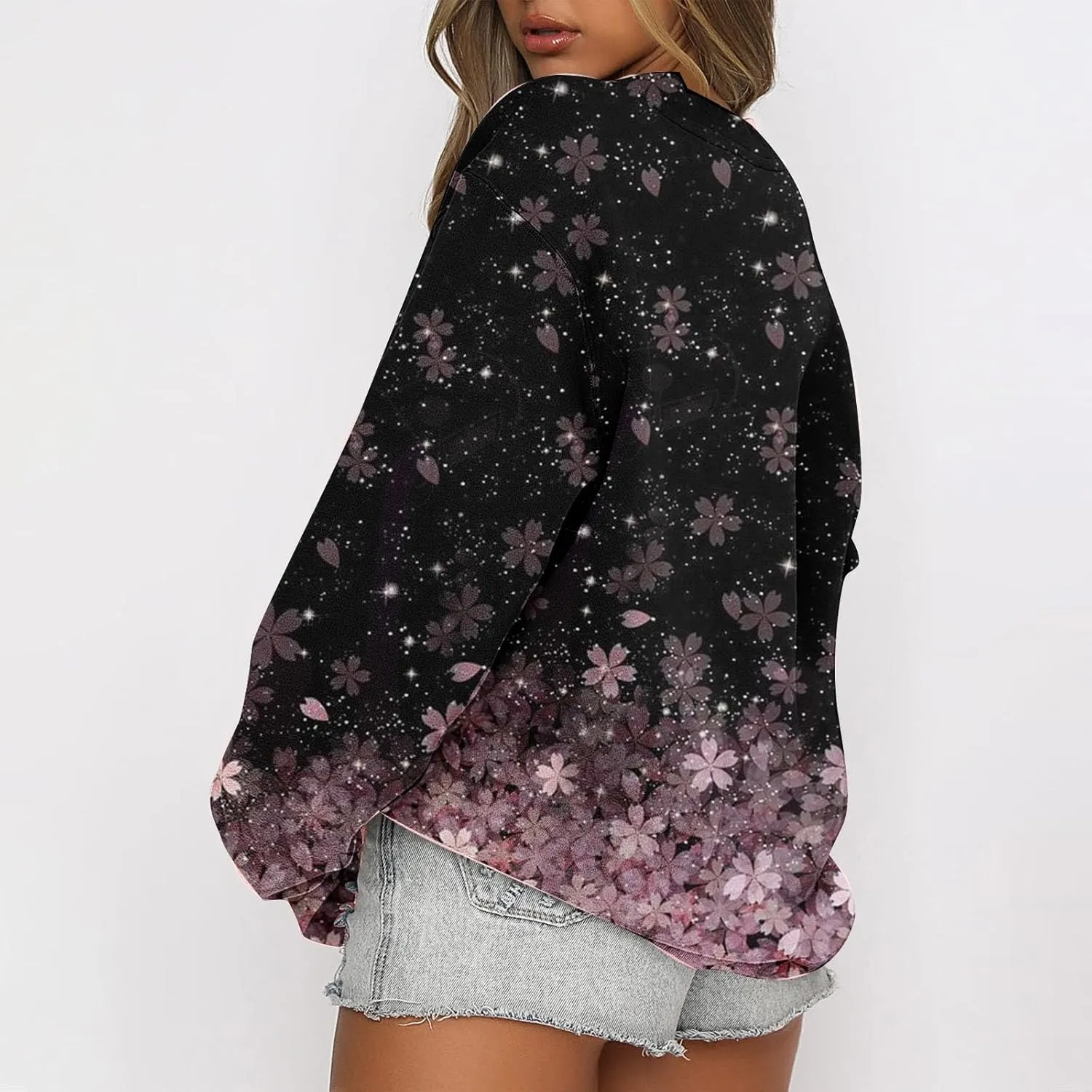 slqdgmryz Oversized Sweatshirts for Women Loose Fit Fleece Pullover Long Sleeve Crewneck Sweatshirts Solid Fall Hoodies