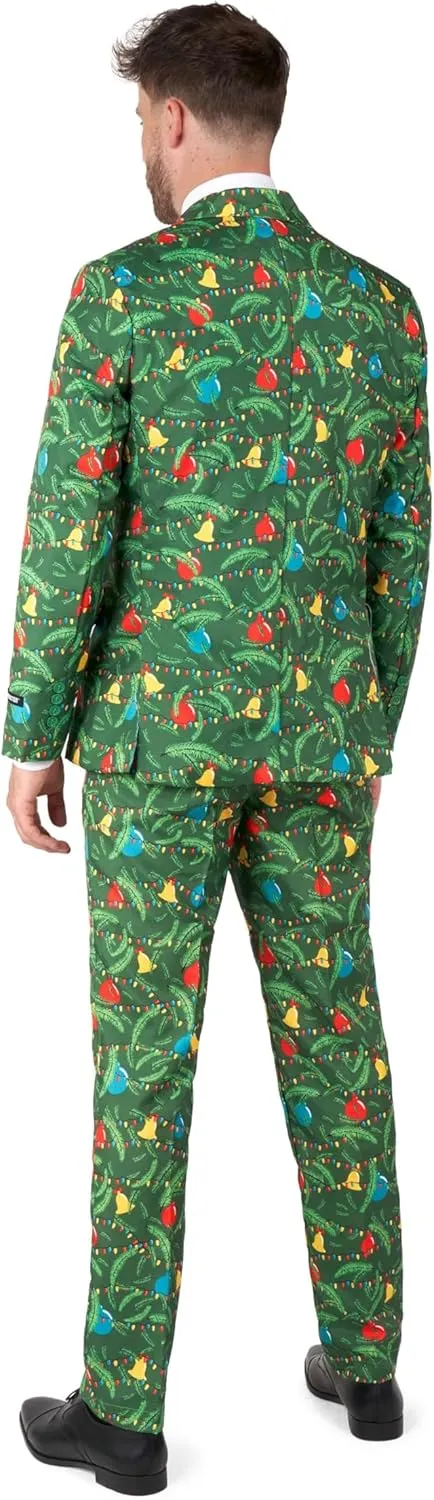Suitmeister Men's Christmas Suit - Real Light Up Festive Outfit Slim Fit