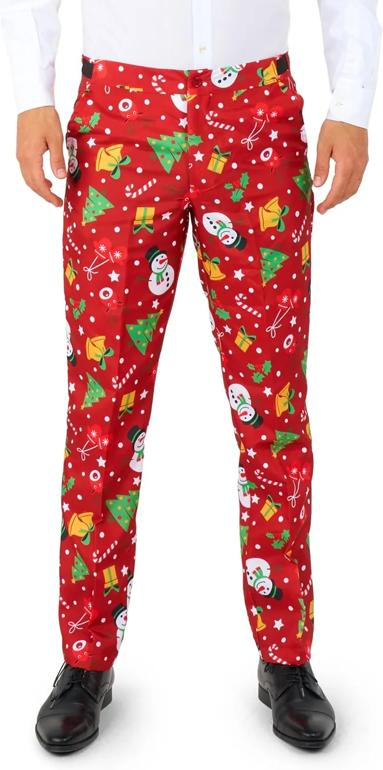 Suitmeister Men's Christmas Suit - Real Light Up Festive Outfit Slim Fit