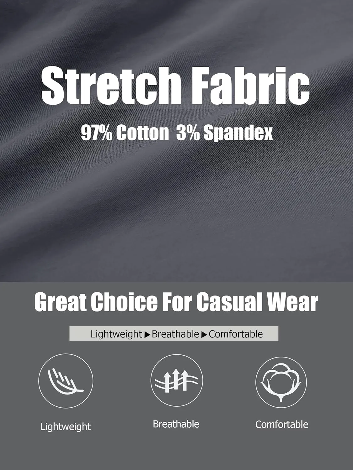 TACVASEN Men's Cargo Short 7 Pockets Comfortable Cotton Elastic Waist Causal Work Shorts