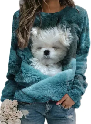 TIAFORD Womens Cute Cats Graphic Crewneck Sweatshirt Winter Trendy Casual Plus Size Long Sleeve Shirt for Cats Lovers