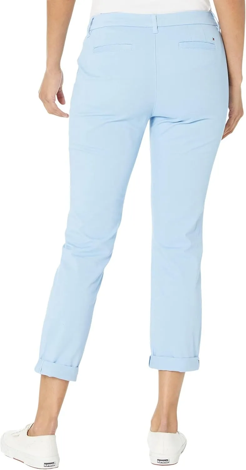 Tommy Hilfiger Women's Relaxed Fit Cuffed Hampton Chino Straight-Leg Pants
