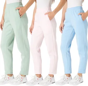 Ultra Performance Womens Sweatpants Open Bottom Sweat Pants for Women, 3 Pack Lounge Pants Women (Plus Size)