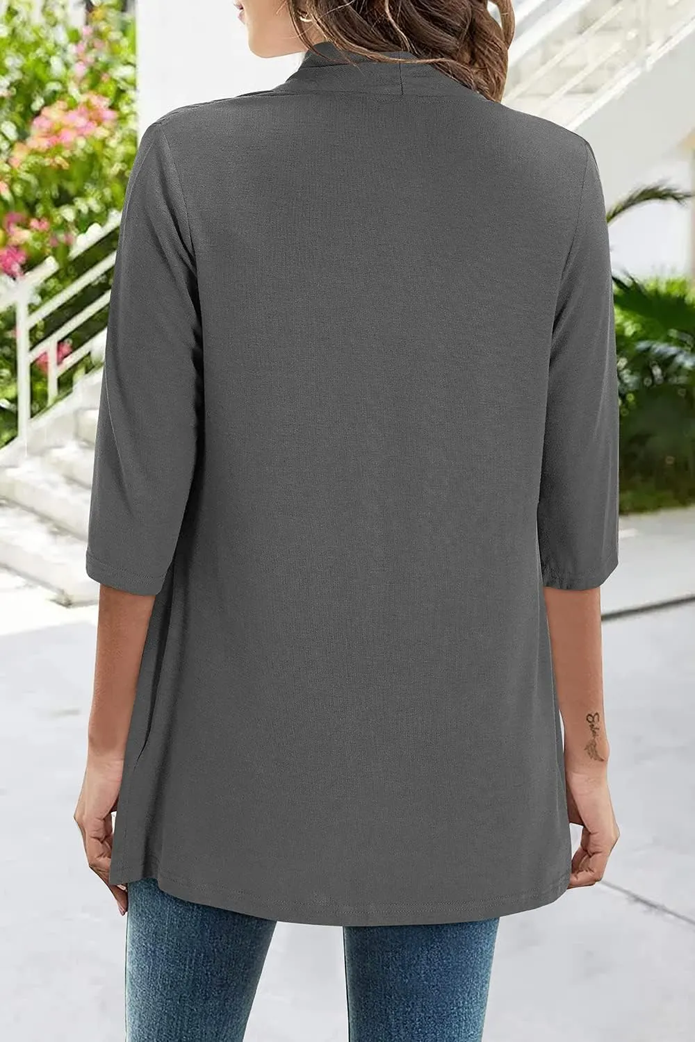 ULTRANICE Cardigan for Women Lightweight Summer Sweaters 2024 Fashion Casual Tops Beach Coverup Open Front with Pockets
