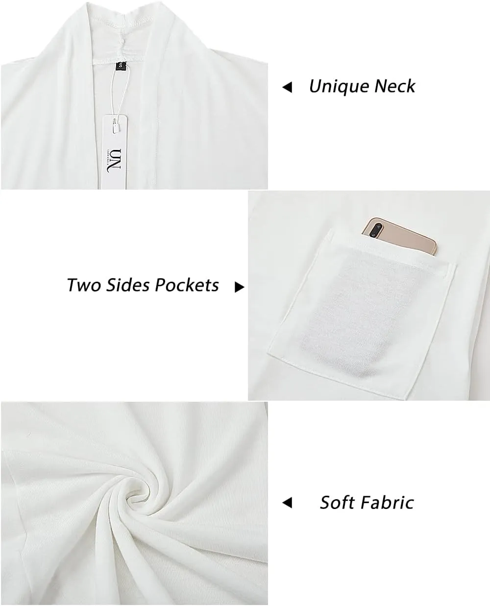 ULTRANICE Cardigan for Women Lightweight Summer Sweaters 2024 Fashion Casual Tops Beach Coverup Open Front with Pockets