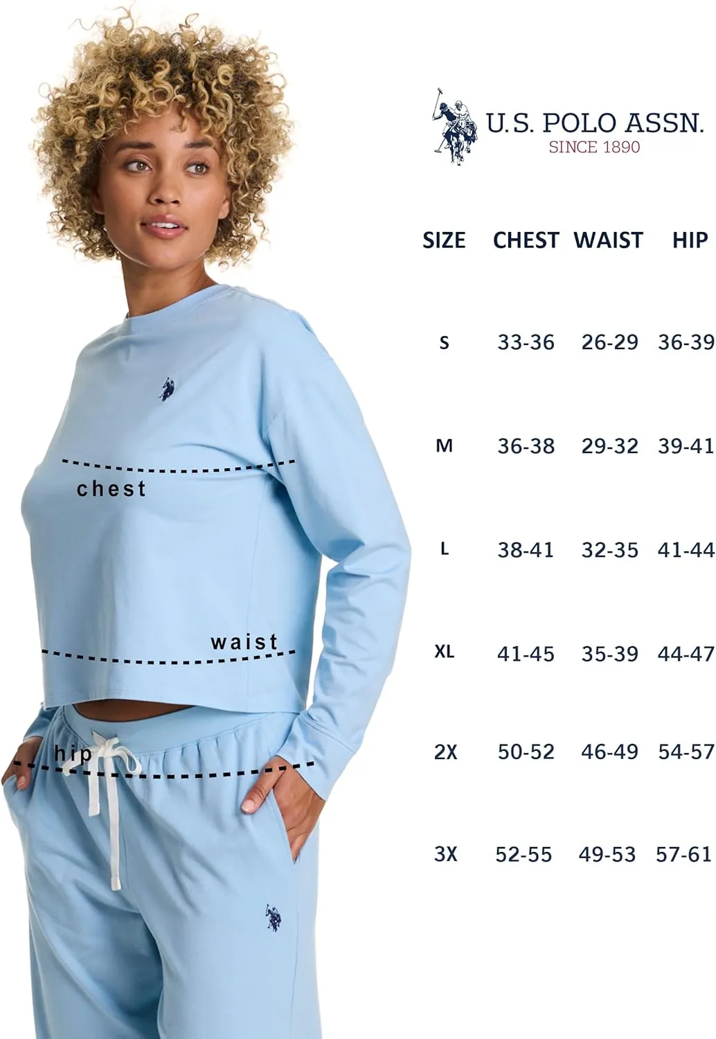 U.S. Polo Assn. Lounge Sets for Women, Tracksuit Sets for Women 2 Piece with Top and Wide Leg Sweatpants for Spring