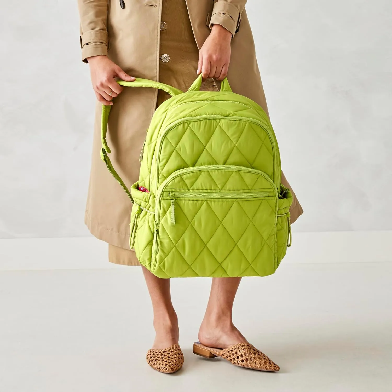 Vera Bradley Featherweight Large Bancroft Backpack, Spinach Green