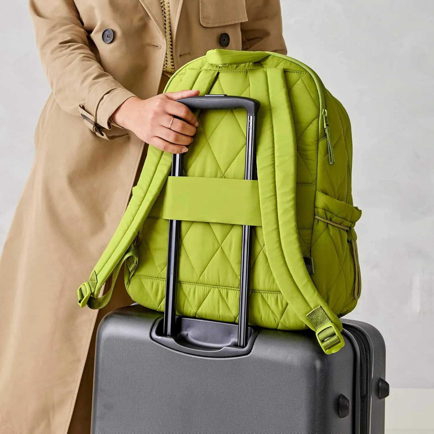 Vera Bradley Featherweight Large Bancroft Backpack, Spinach Green