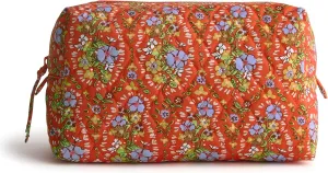 Vera Bradley Premium Cotton Large Cosmetic, Garden Paisley