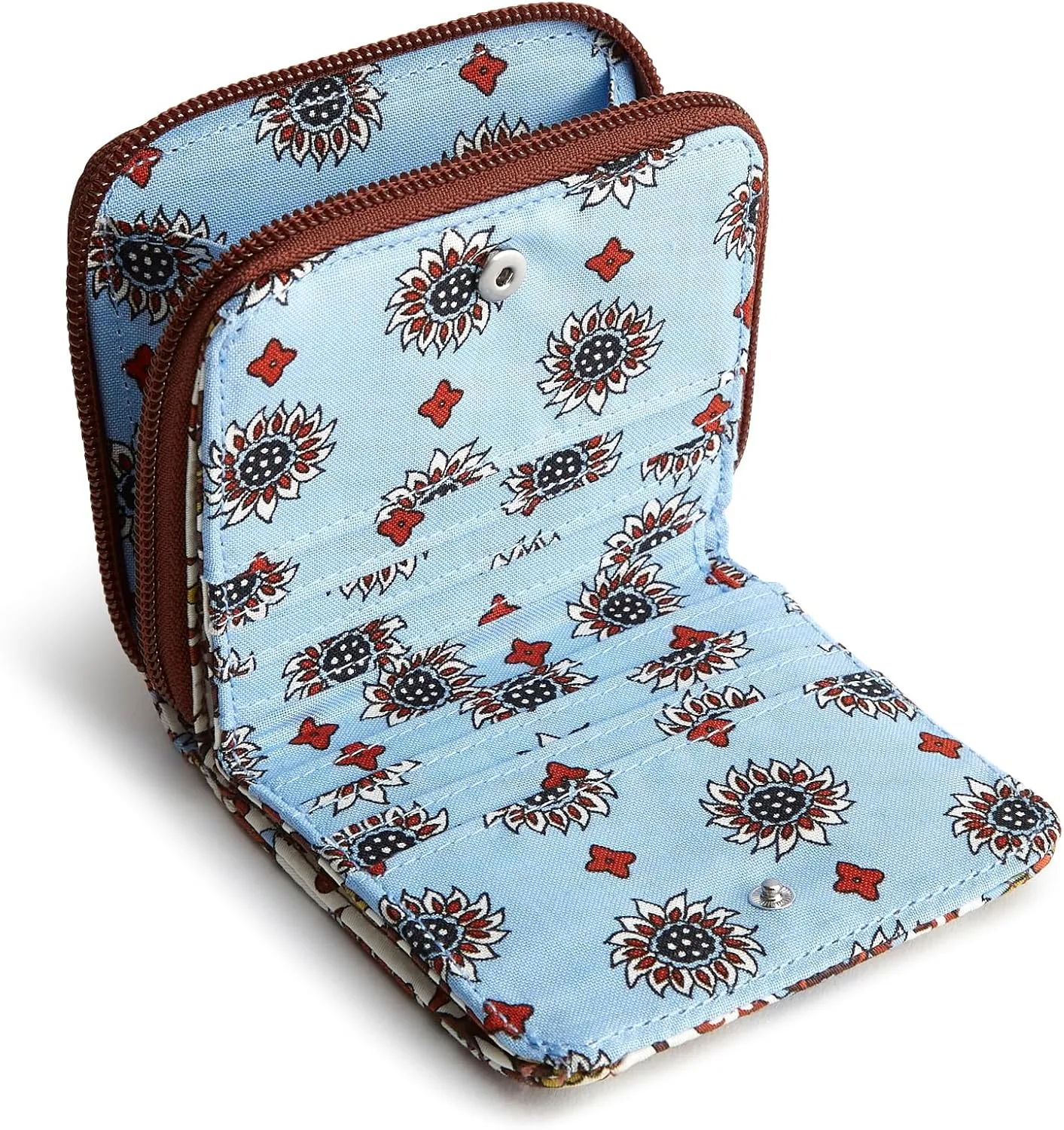 Vera Bradley Women's Premium Cotton Small Zip-Around Wallet