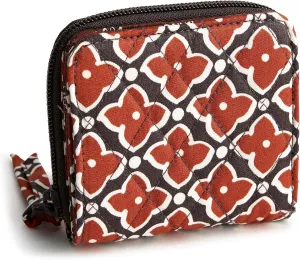 Vera Bradley Women's Premium Cotton Small Zip-Around Wallet