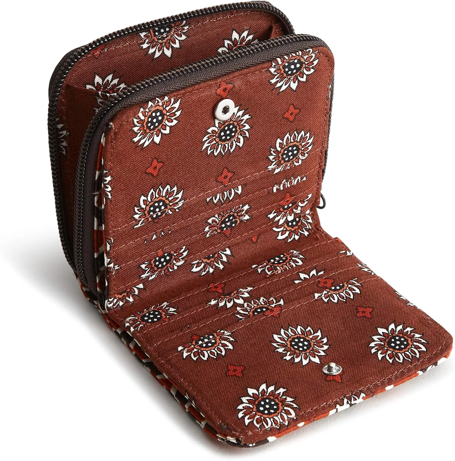 Vera Bradley Women's Premium Cotton Small Zip-Around Wallet
