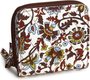 Vera Bradley Women's Premium Cotton Small Zip-Around Wallet