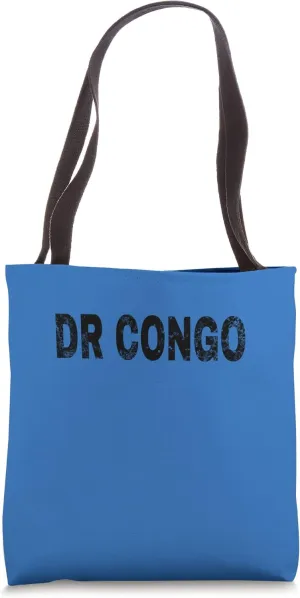 Vintage DR Congo Black Text Apparel Tote Bag