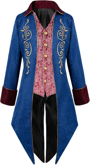 Vintage Men's Tailcoat Gothic Tailcoat Long Jacket Steampunk Victorian Coat Stylish Tailcoat Elegant Tuxedo
