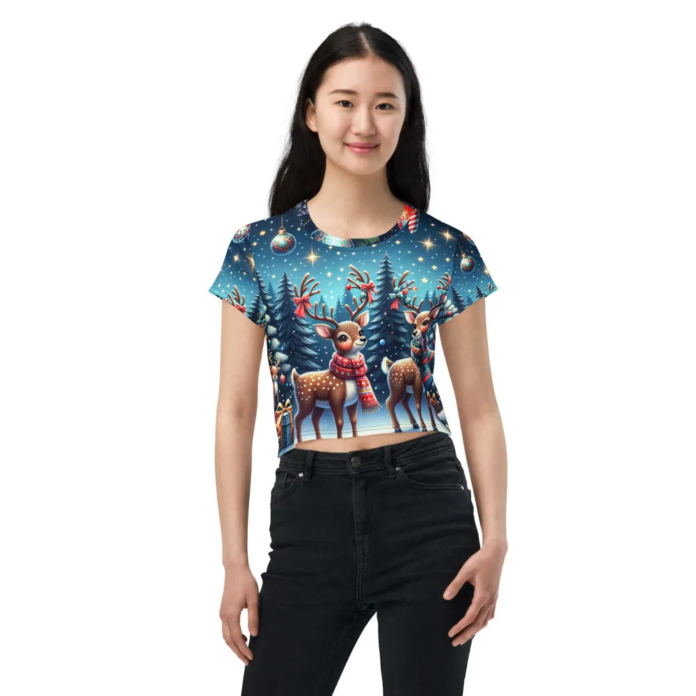 Whimsical Winter Wear Crop Tee