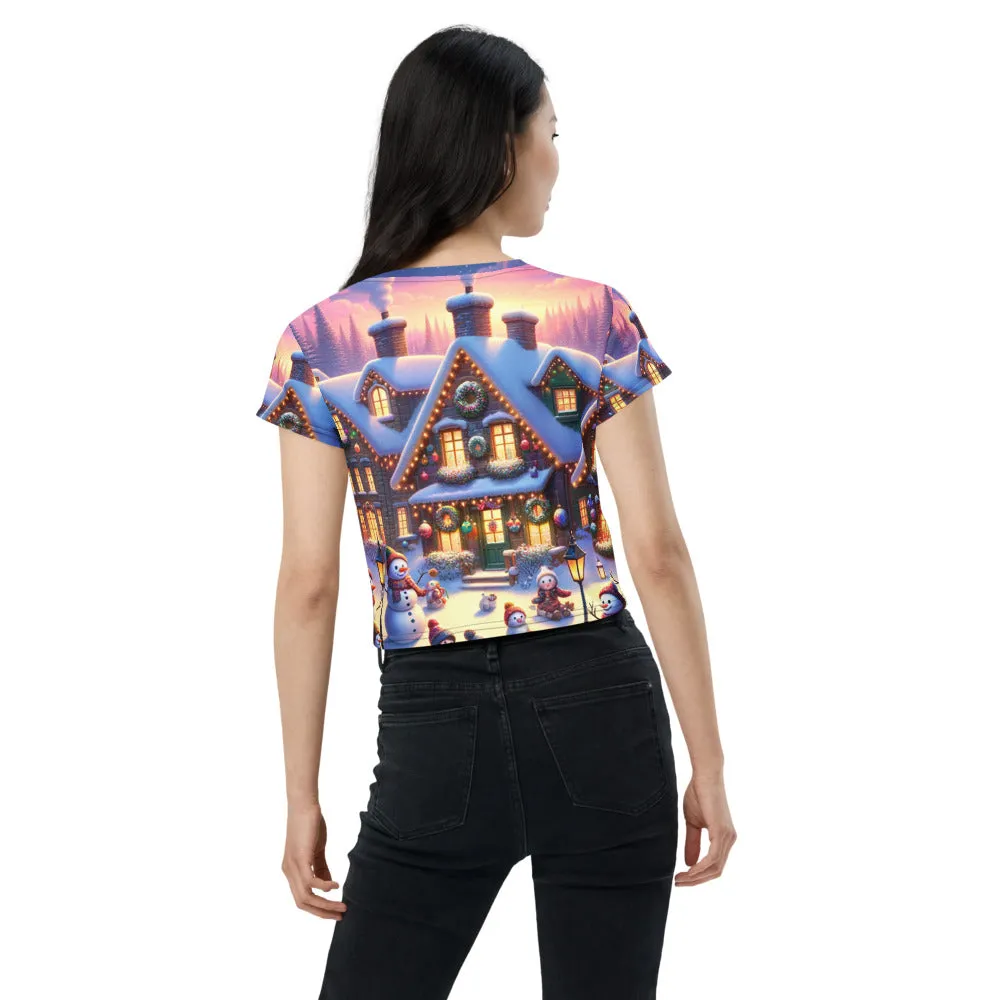 Whimsical Winter Wear Crop Tee