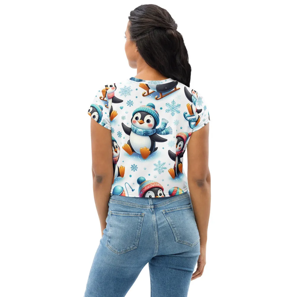 Whimsical Winter Wear Crop Tee