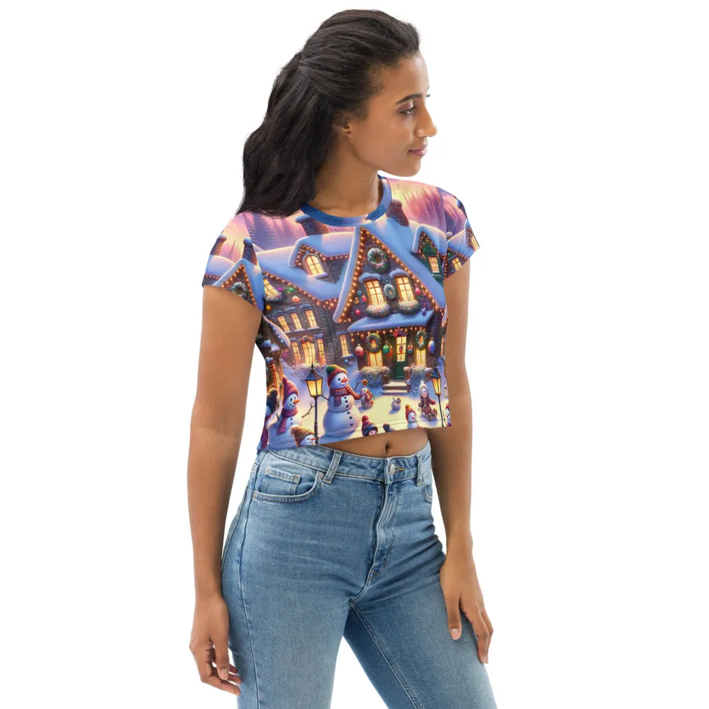 Whimsical Winter Wear Crop Tee