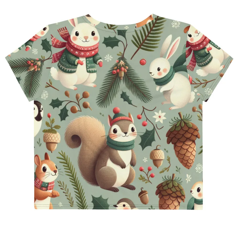 Whimsical Winter Wear Crop Tee