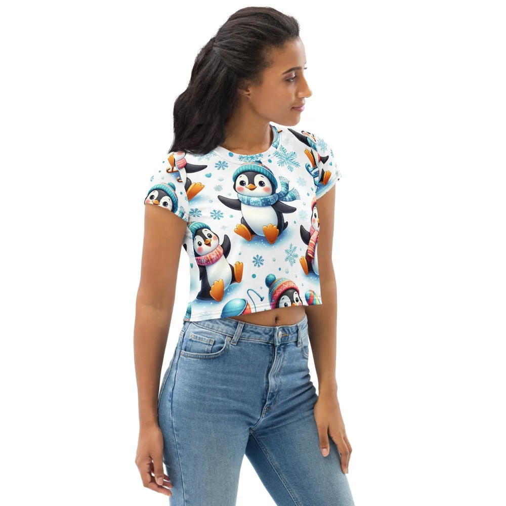 Whimsical Winter Wear Crop Tee