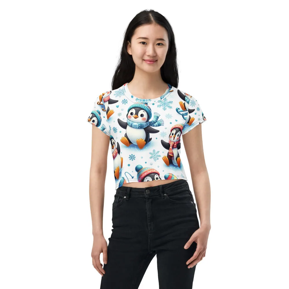 Whimsical Winter Wear Crop Tee
