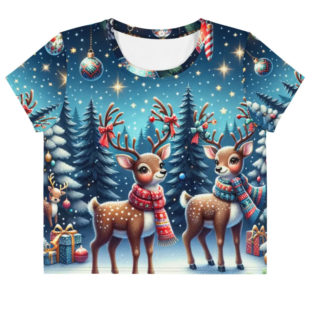 Whimsical Winter Wear Crop Tee