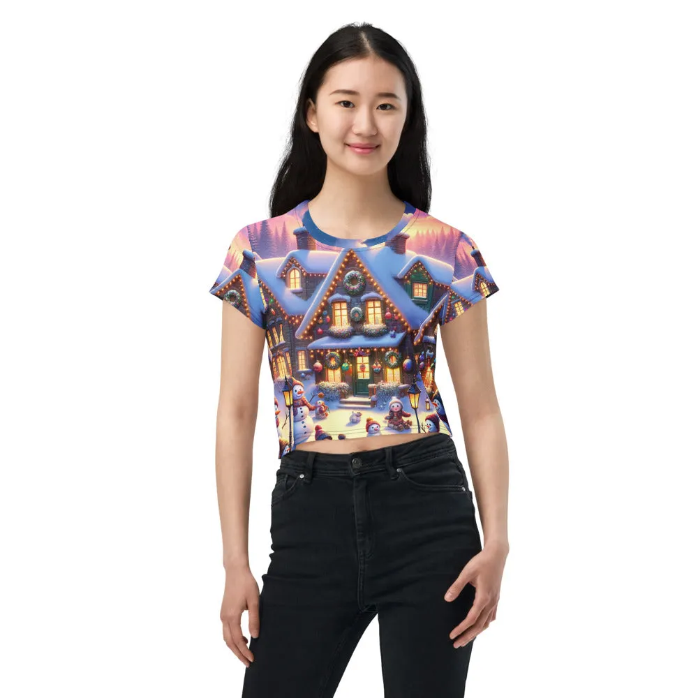Whimsical Winter Wear Crop Tee