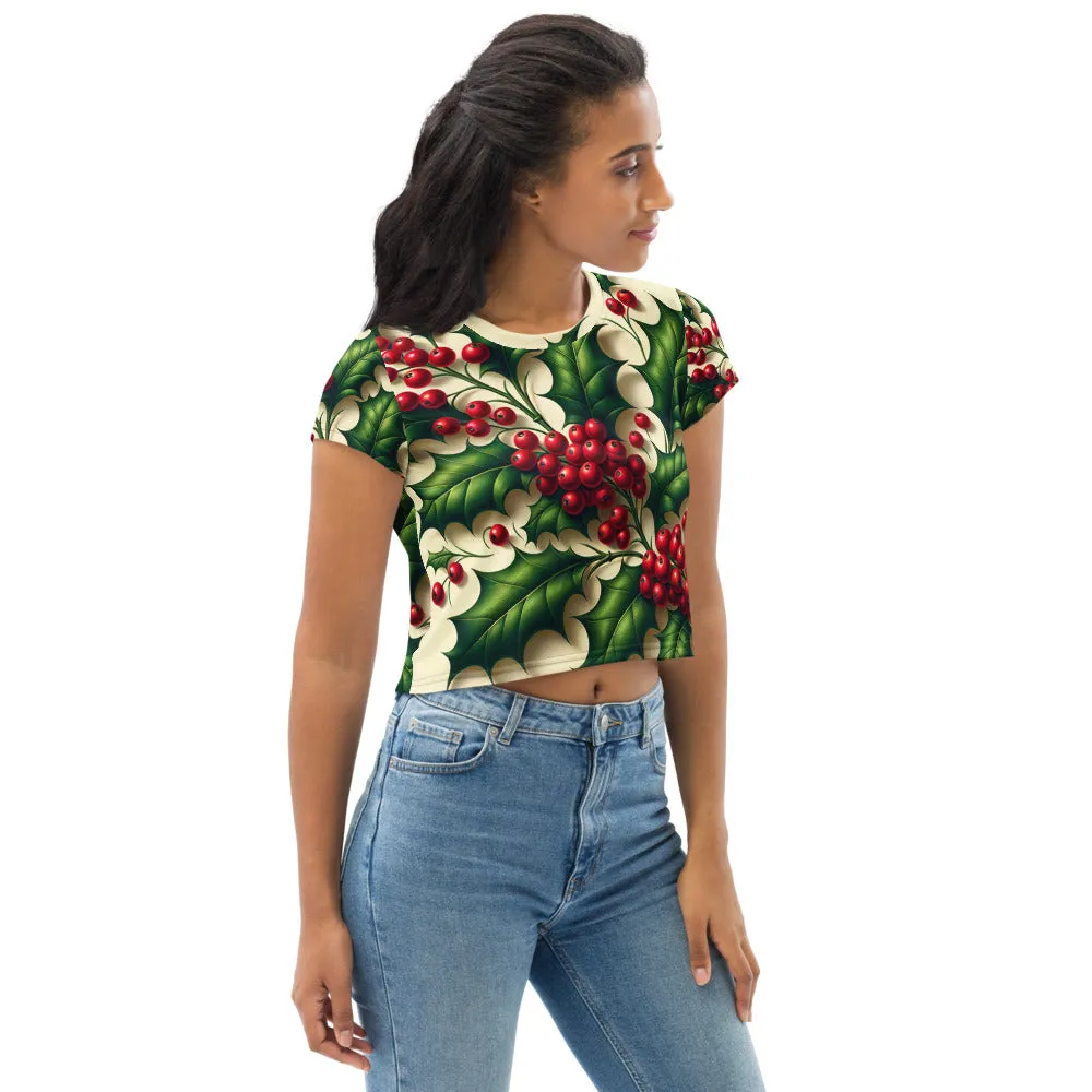 Whimsical Winter Wear Crop Tee