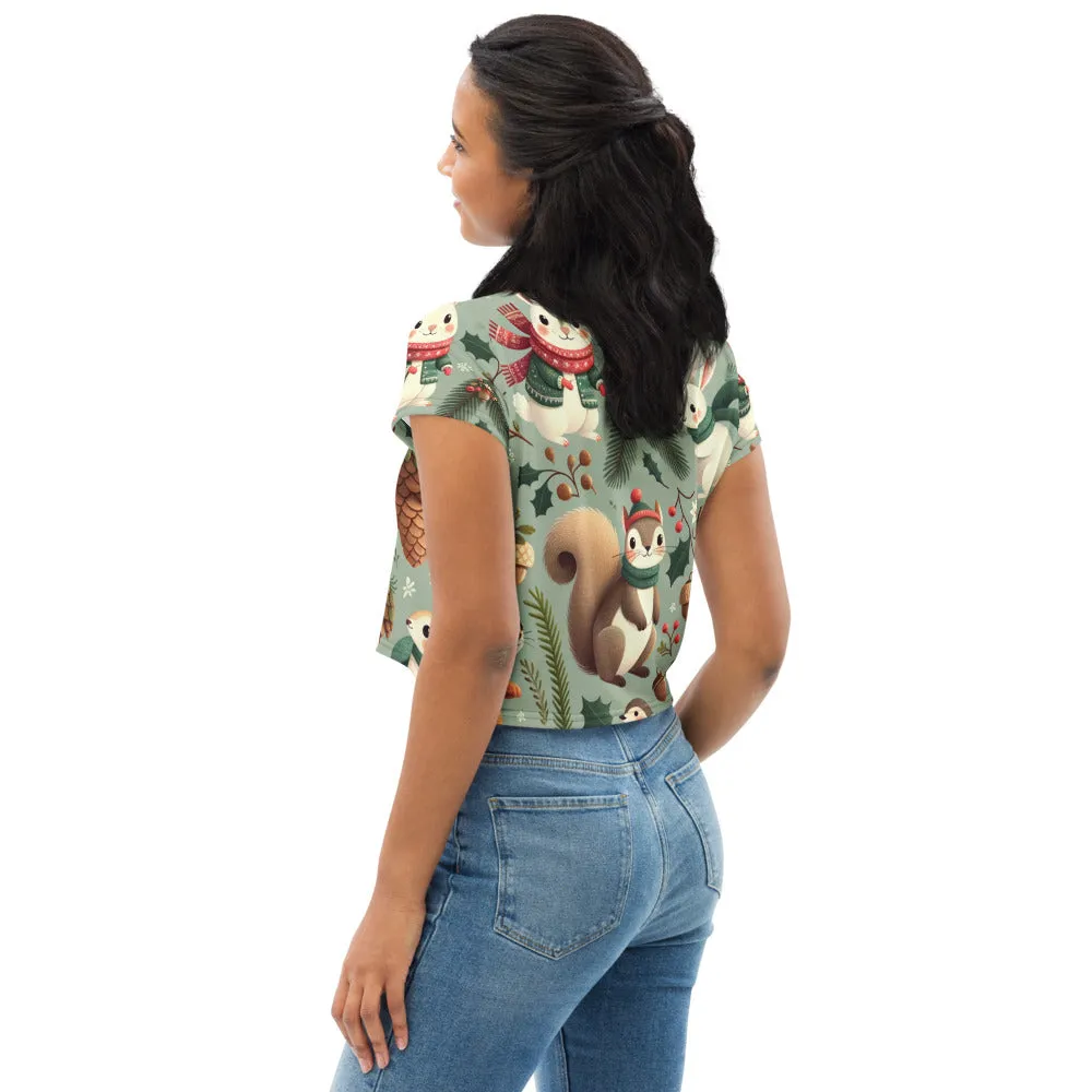 Whimsical Winter Wear Crop Tee