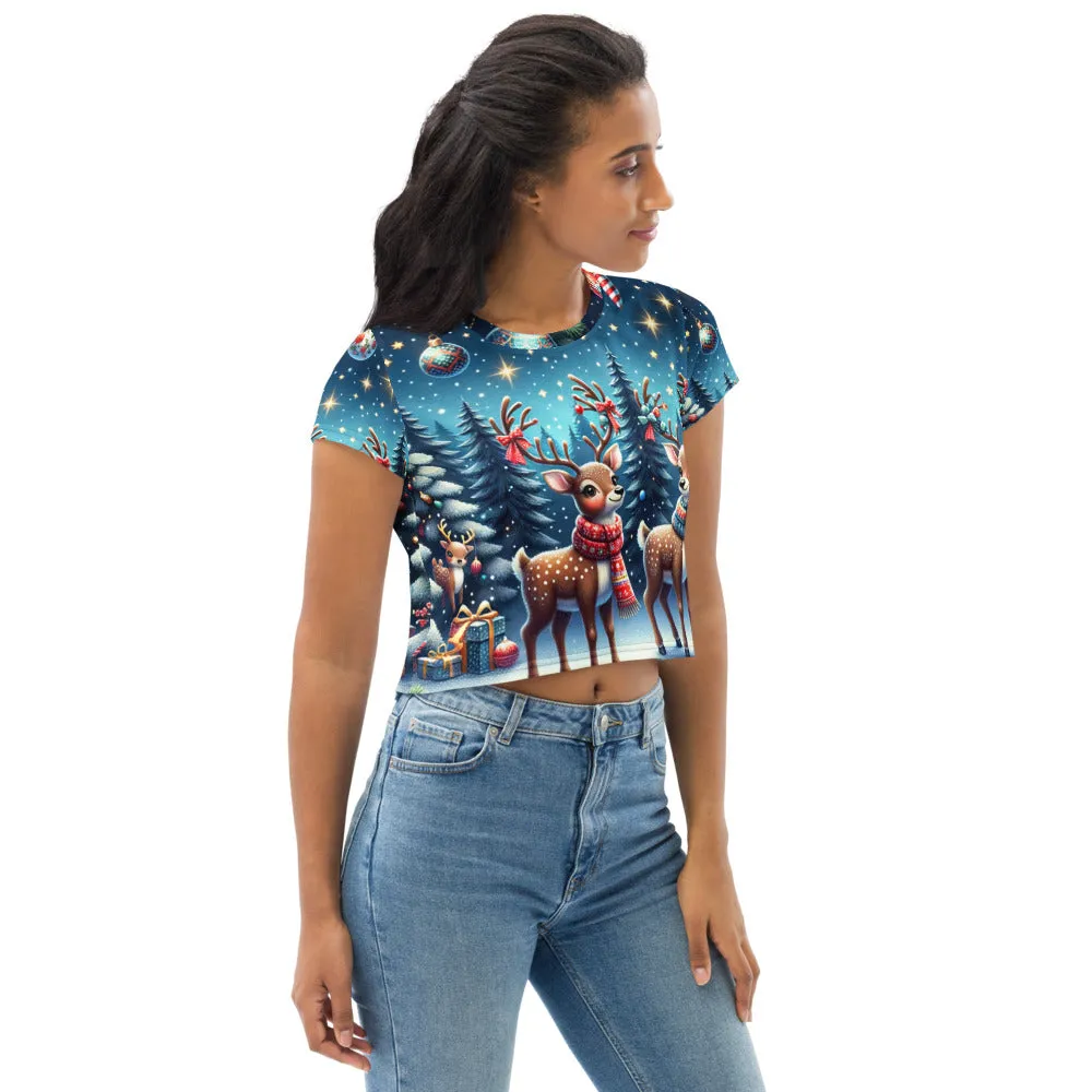 Whimsical Winter Wear Crop Tee