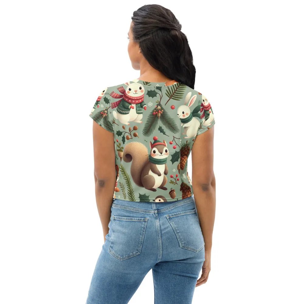 Whimsical Winter Wear Crop Tee