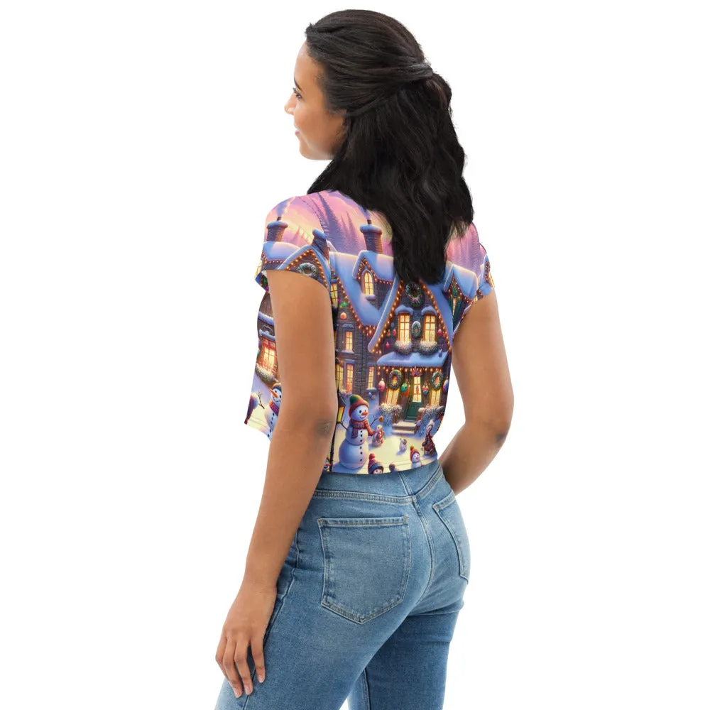 Whimsical Winter Wear Crop Tee