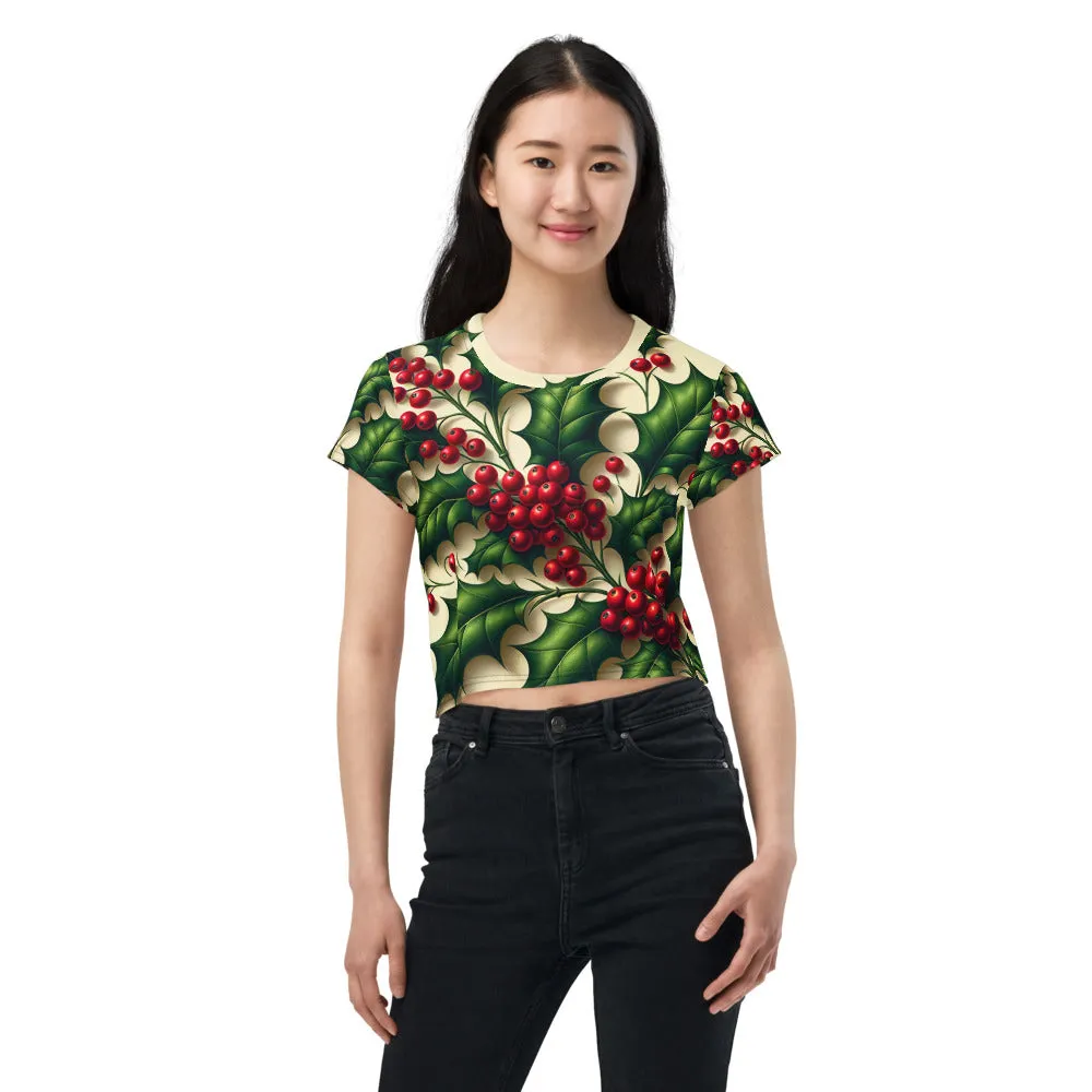 Whimsical Winter Wear Crop Tee