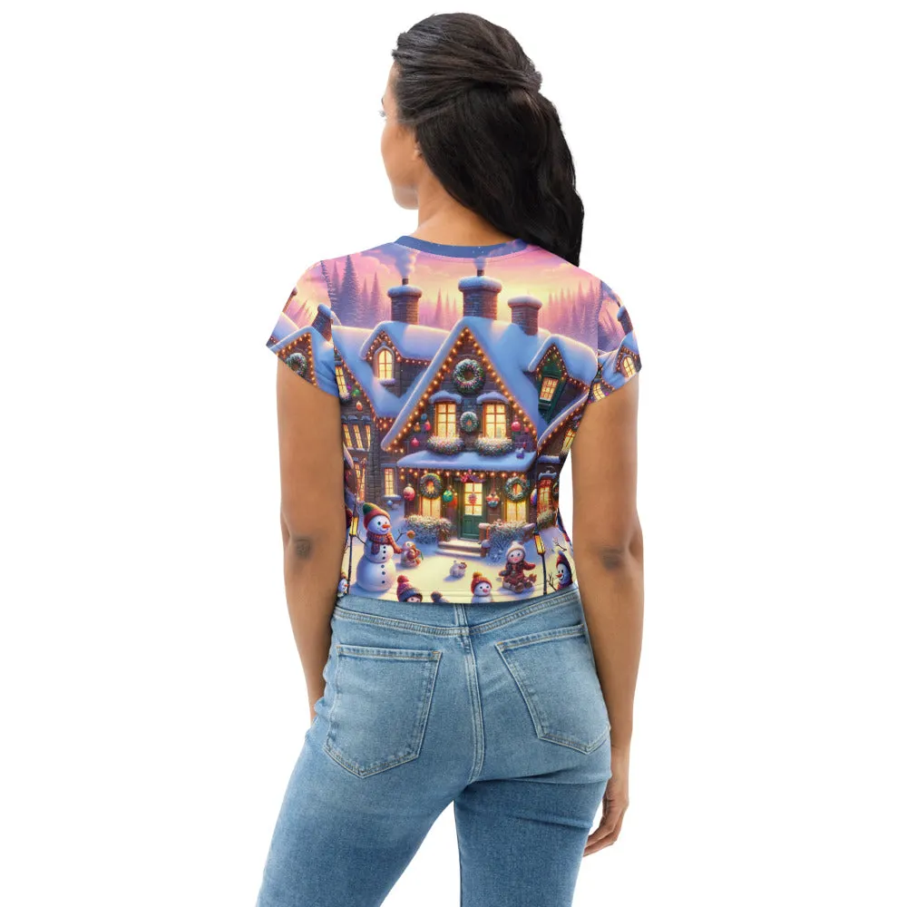 Whimsical Winter Wear Crop Tee