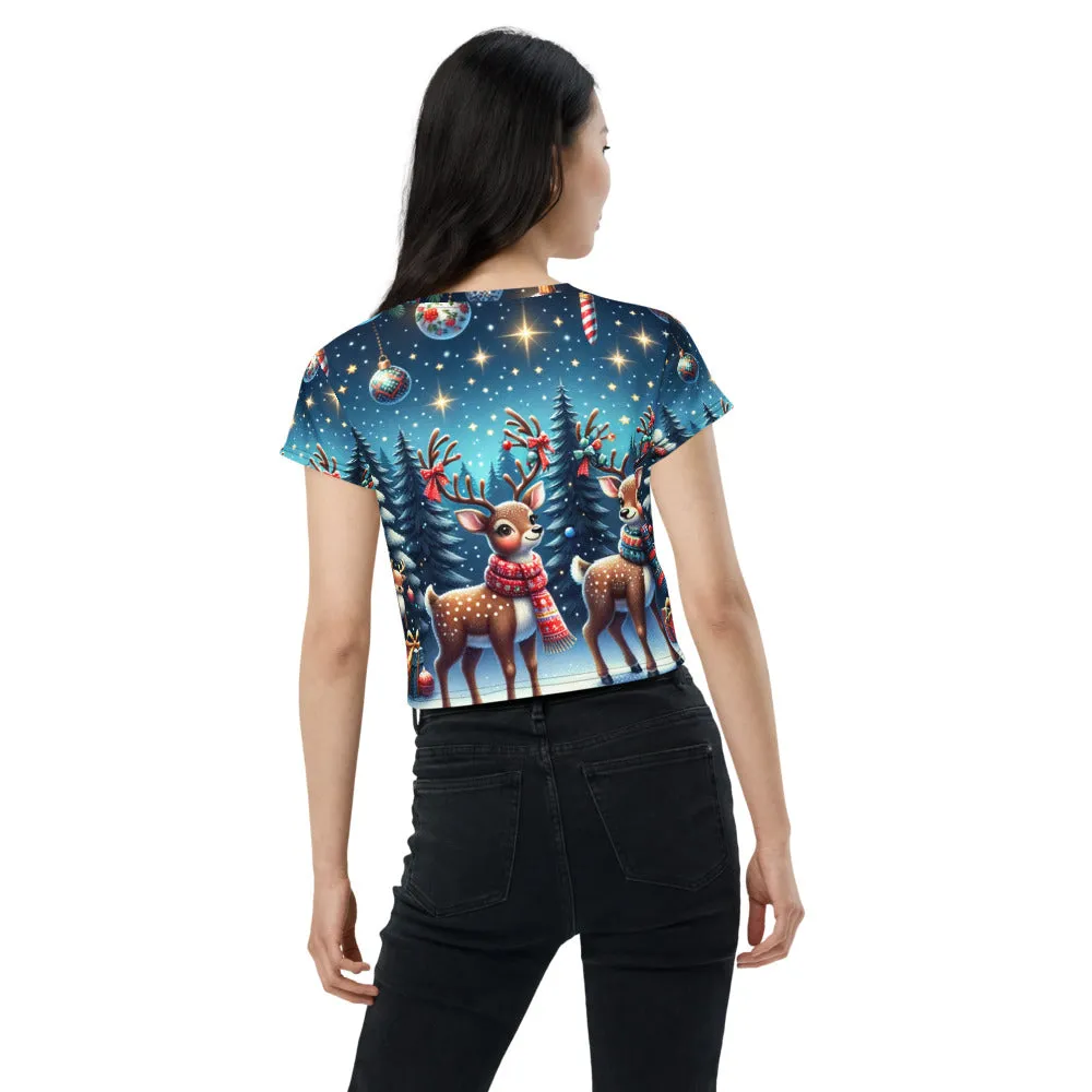 Whimsical Winter Wear Crop Tee
