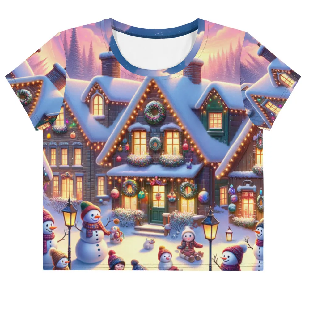 Whimsical Winter Wear Crop Tee
