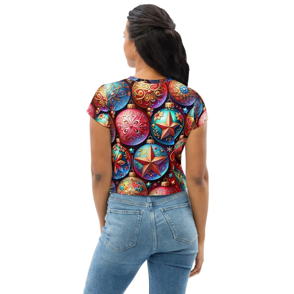 Whimsical Winter Wear Crop Tee