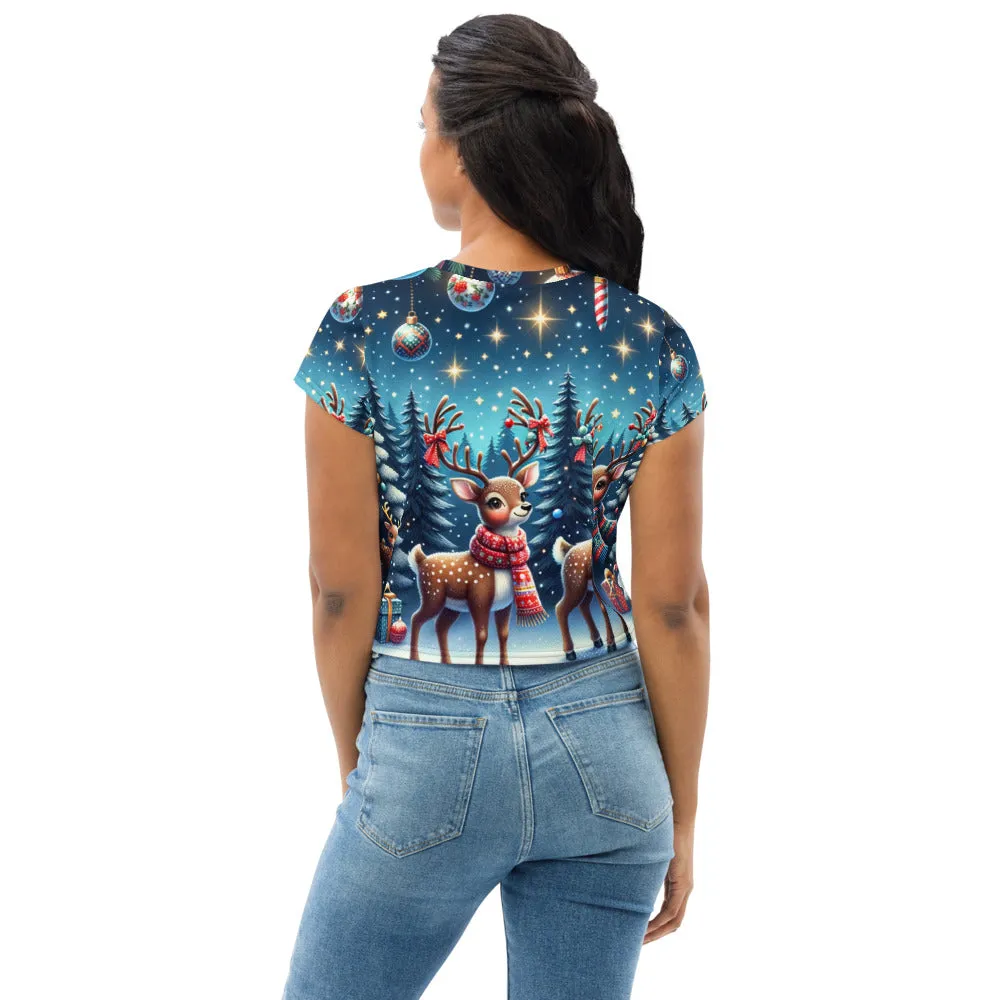 Whimsical Winter Wear Crop Tee