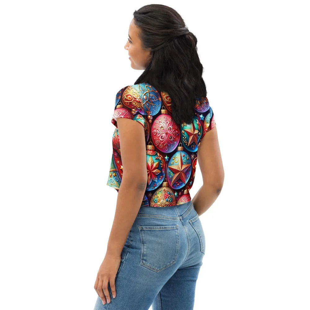 Whimsical Winter Wear Crop Tee