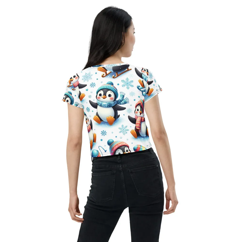 Whimsical Winter Wear Crop Tee