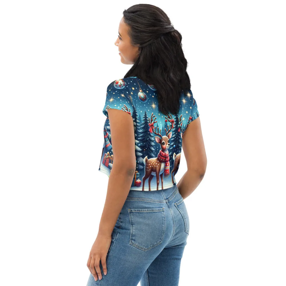 Whimsical Winter Wear Crop Tee