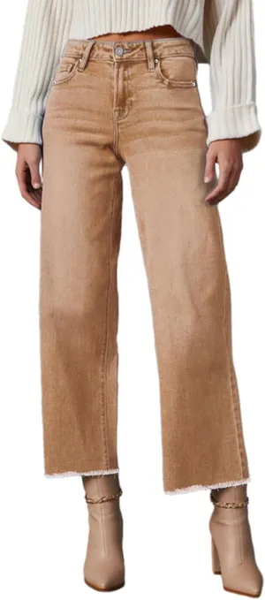 Wide Leg Jeans for Women High Waisted Cropped Boyfriend Touser Jean Casual Stretchy Flare Denim Pants