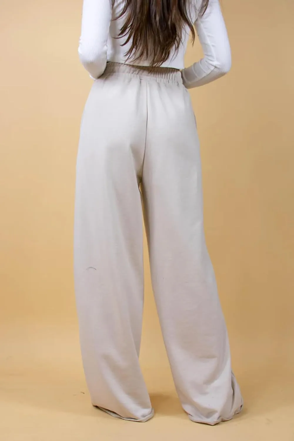 Winioder Wide Leg Sweatpants for Women Elastic High Waisted Baggy Sweat Pants Teen Girls Oversized Straight Leg Sweatpants