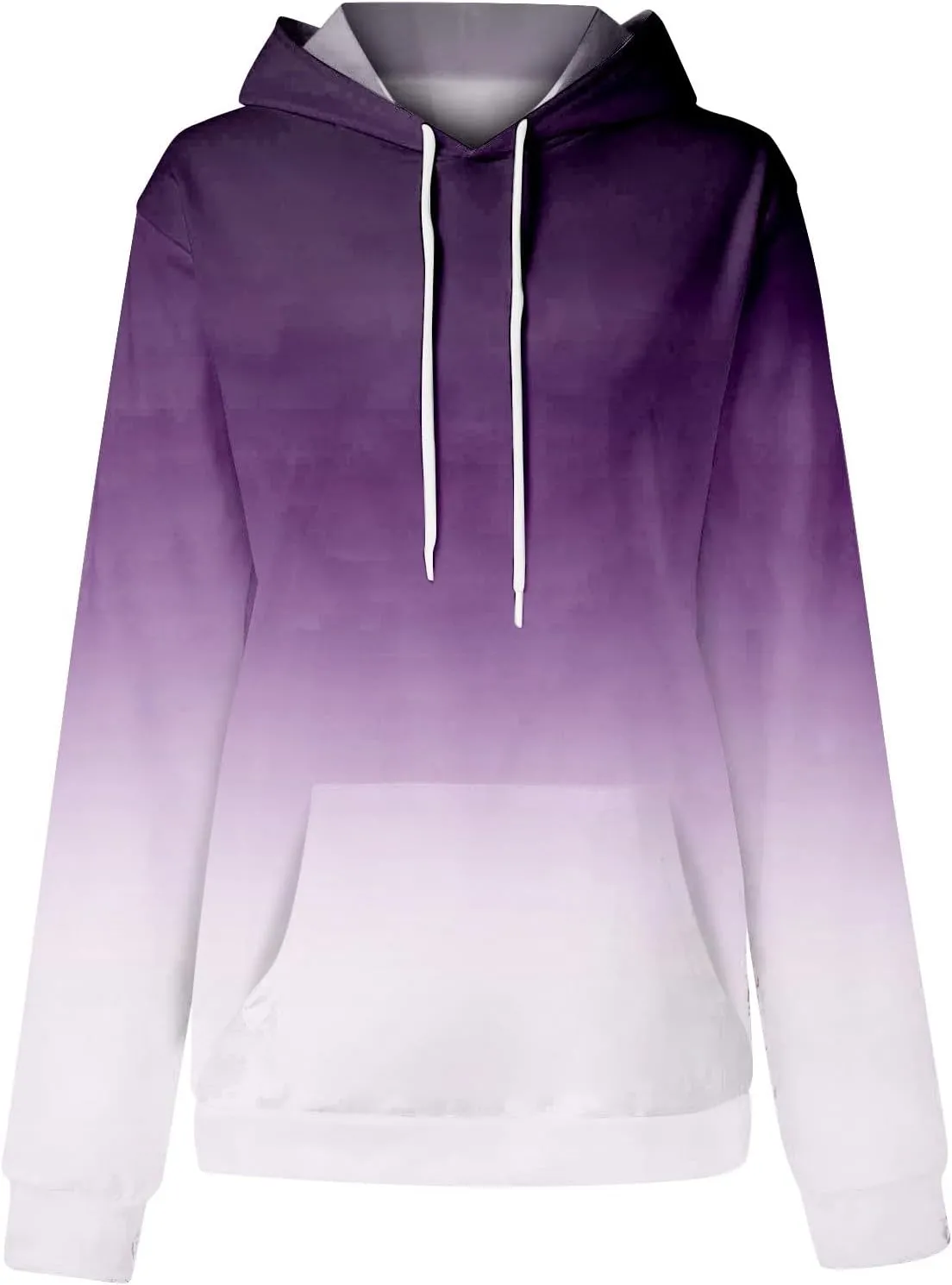 Women Casual Autumn Pullover Long Sleeve Plus Size Soft Hoodies Fashion Printed Sweatshirt with Pocket
