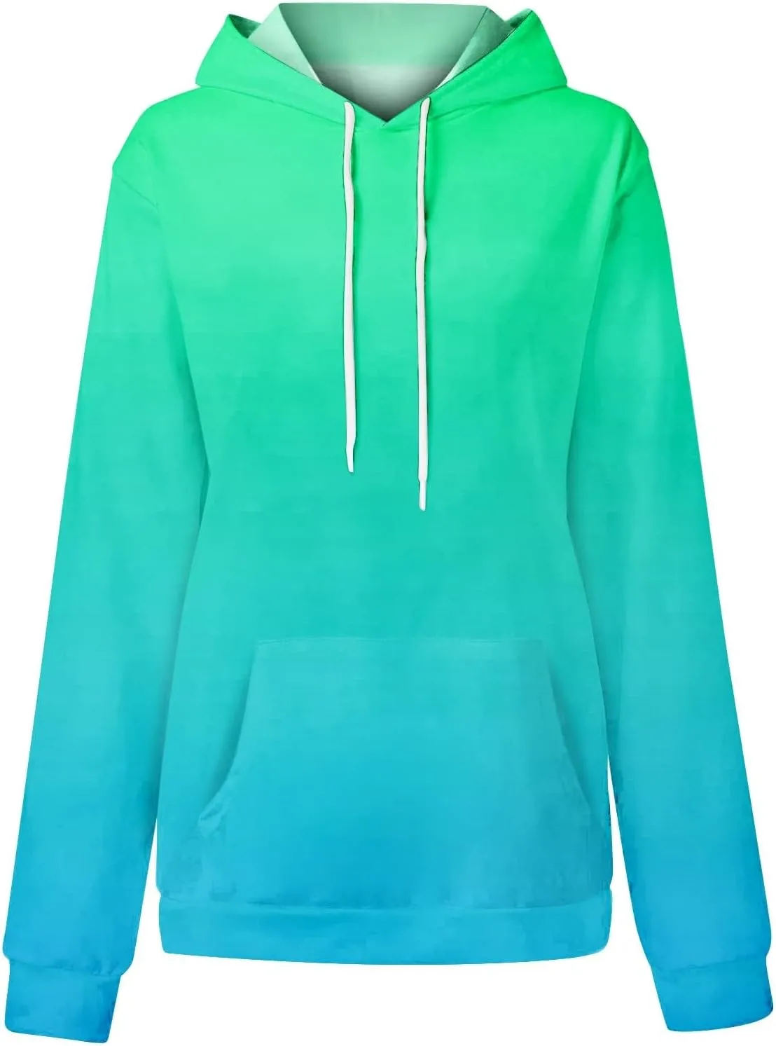 Women Casual Autumn Pullover Long Sleeve Plus Size Soft Hoodies Fashion Printed Sweatshirt with Pocket