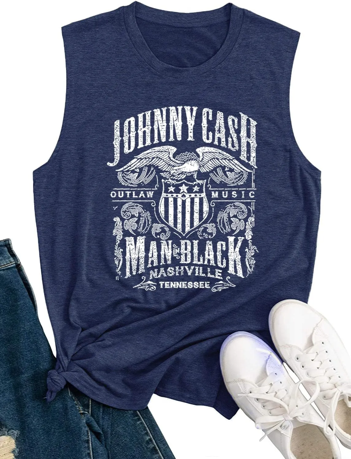Women Funny Letter Print Country Music Tank Top Women Novelty Graphic Country Music Shirt Loose O Neck Sleeveless Vest
