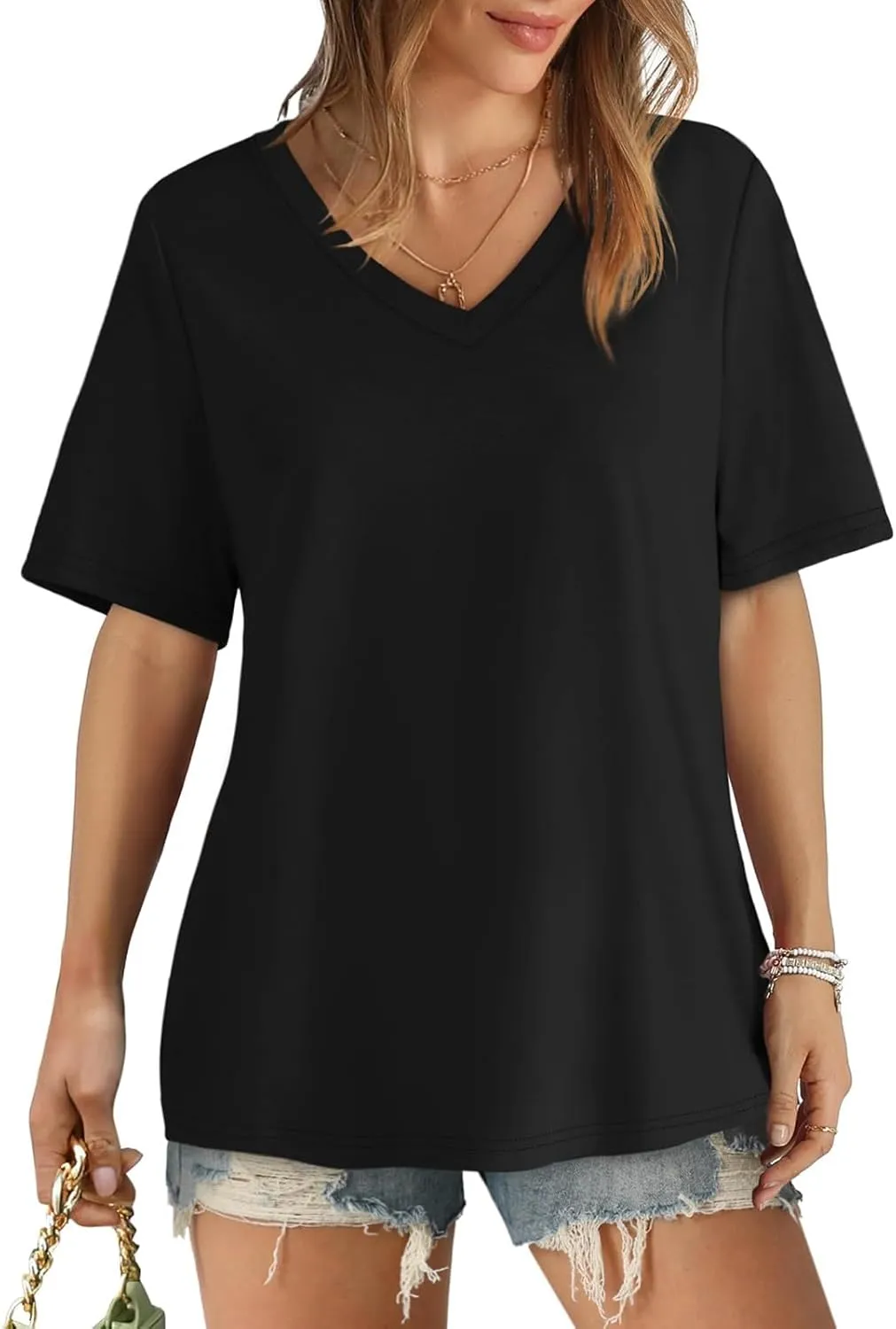 Women Silk Satin Tank Tops Dressy Scoop Neck Camisole Sleeveless Blouses Shirts Casual Summer 3/4 Sleeve T Shirts for Women