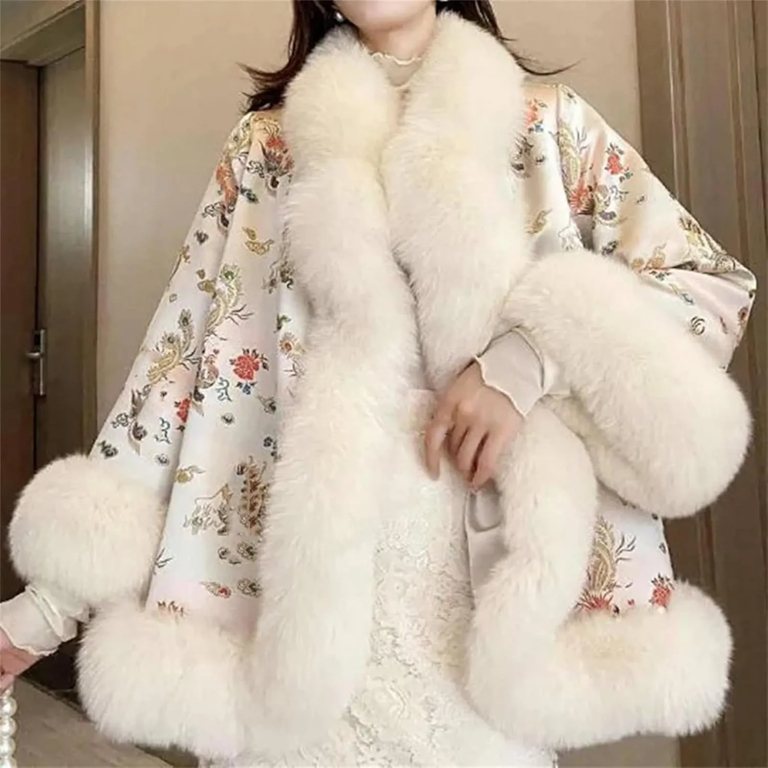 Women Thick Warm Single Breasted Faux Fur Outerwear Stylish Festival Casual Turn-Down Collar Jacket