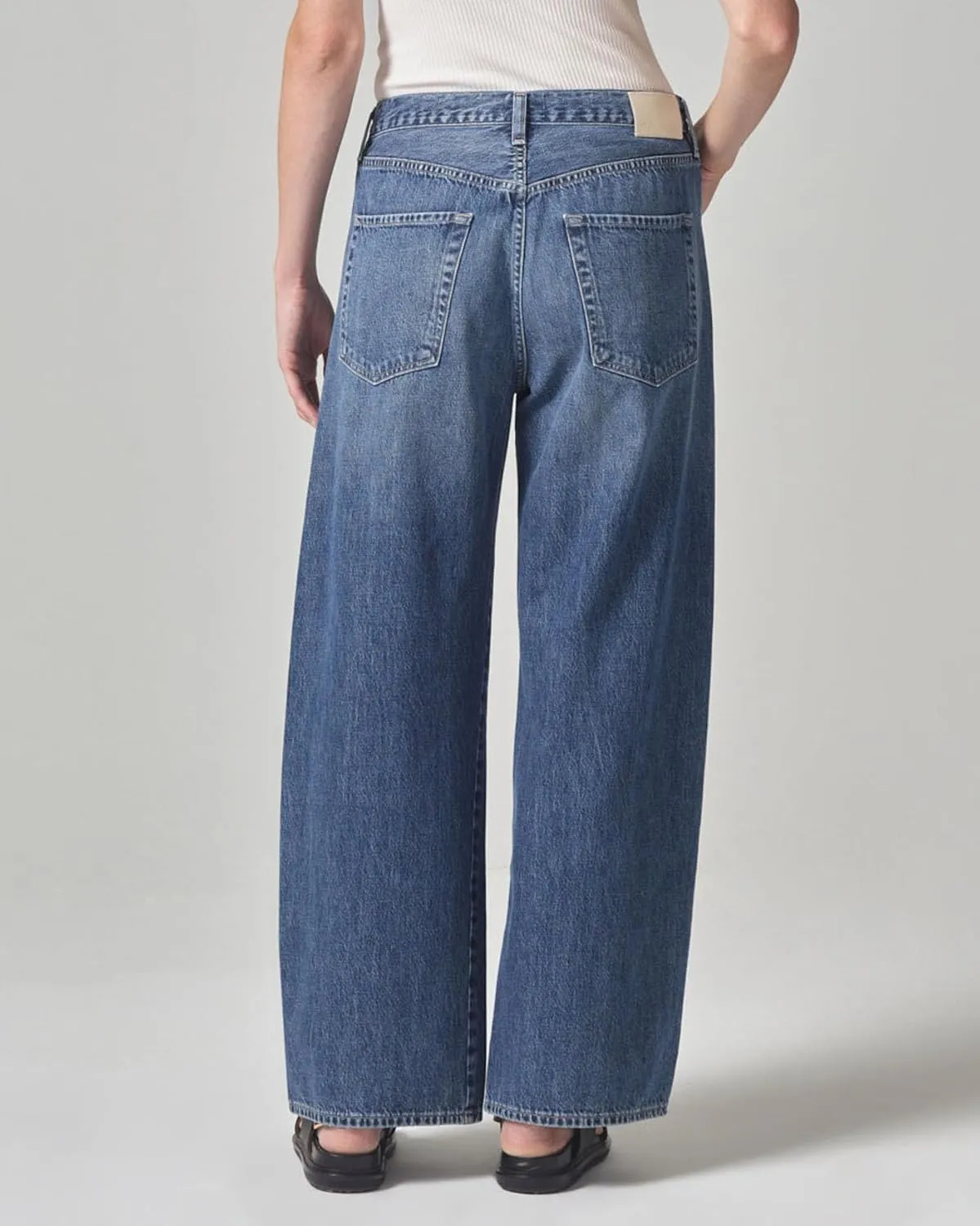 Women Wide Leg Jeans High Rise Drawstring Denim Pants Loose Boyfriend Baggy Trouser Jeans